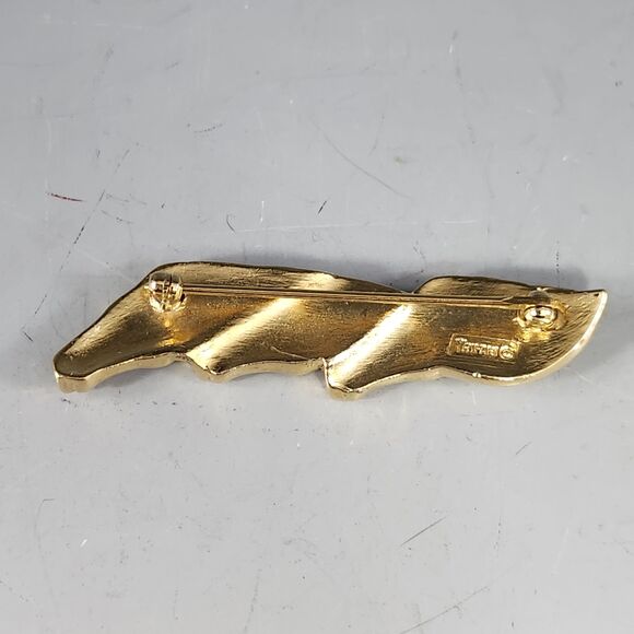 Crown Trifari Triple Horse Head Brooch Pin Equestrian Jewelry Vtg Costume Estate - Picture 3 of 9